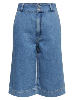 Online ONLDAVINA Mellemhøj talje Regular fit Denim-shorts Dame Shorts|Double Denim