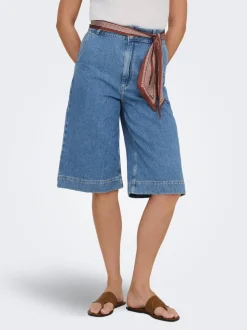 Online ONLDAVINA Mellemhøj talje Regular fit Denim-shorts Dame Shorts|Double Denim
