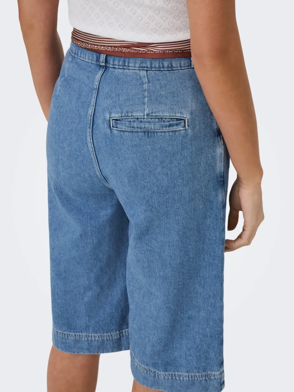 Online ONLDAVINA Mellemhøj talje Regular fit Denim-shorts Dame Shorts|Double Denim
