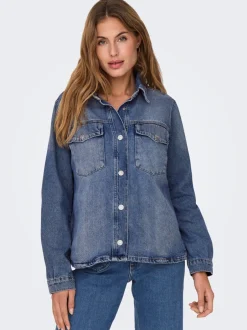 Sale ONLELLA Denim-skjorte Dame Skjorter