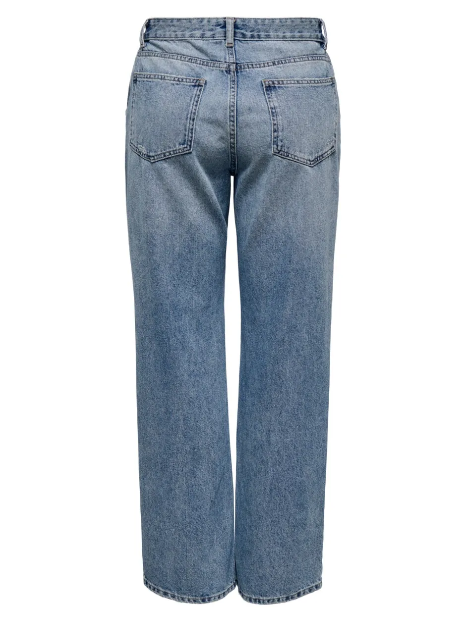 Online ONLELLA Mellemhøj talje Straight fit Jeans Dame Jeans|Jeans