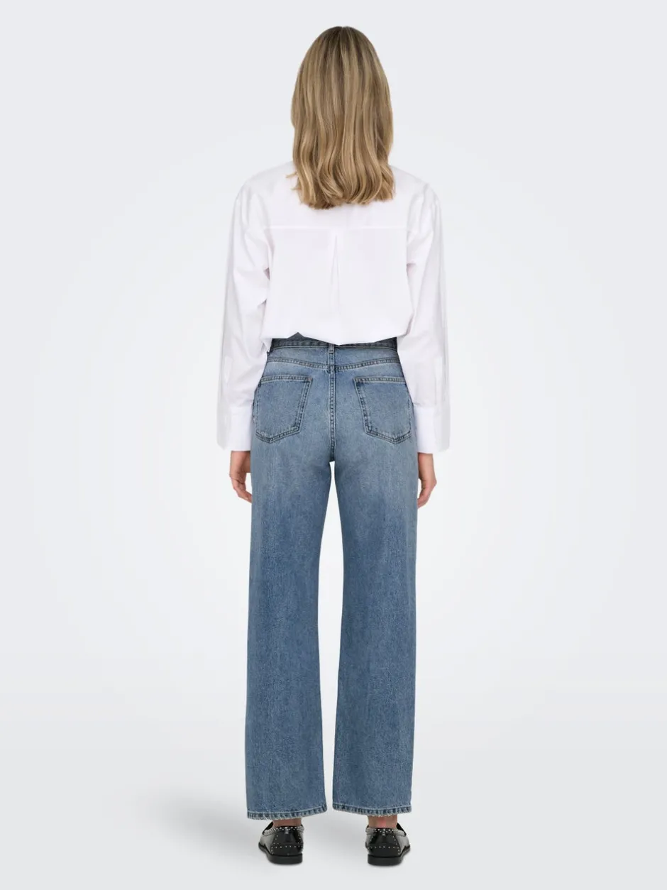 Online ONLELLA Mellemhøj talje Straight fit Jeans Dame Jeans|Jeans