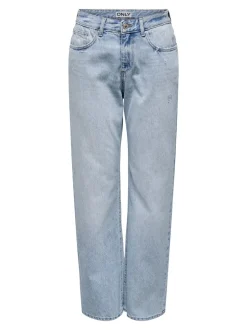 Online ONLELLA Mellemhøj talje Straight fit Jeans Dame Jeans|Jeans