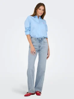 Online ONLELLA Mellemhøj talje Straight fit Jeans Dame Jeans|Jeans