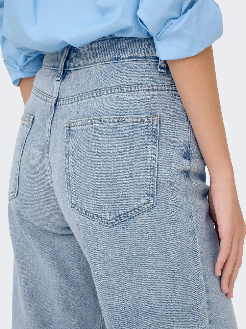 Online ONLELLA Mellemhøj talje Straight fit Jeans Dame Jeans|Jeans