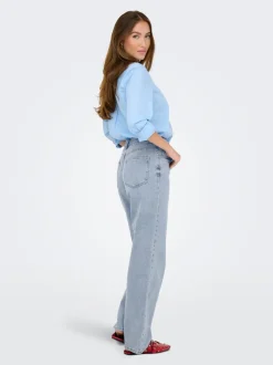 Online ONLELLA Mellemhøj talje Straight fit Jeans Dame Jeans|Jeans