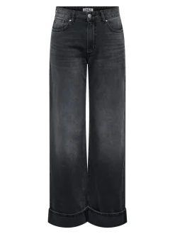Outlet ONLELLA Mellemhøj talje Wide leg fit Jeans Dame Jeans|Jeans