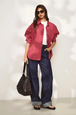 Best ONLELLA Mellemhøj talje Wide leg fit Jeans Dame Jeans|Jeans