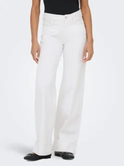 Online ONLELLA Mellemhøj talje Wide leg fit Jeans Dame Jeans|Jeans