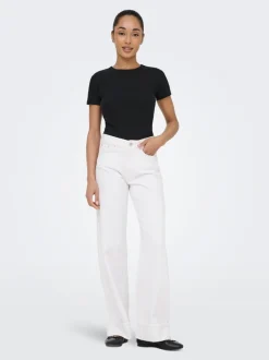 Online ONLELLA Mellemhøj talje Wide leg fit Jeans Dame Jeans|Jeans