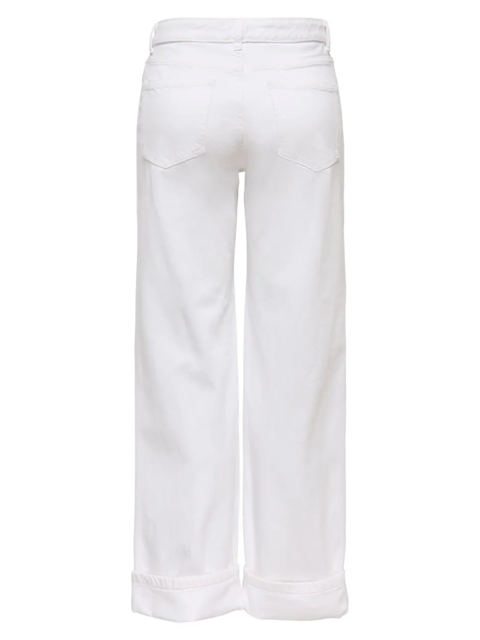 Online ONLELLA Mellemhøj talje Wide leg fit Jeans Dame Jeans|Jeans