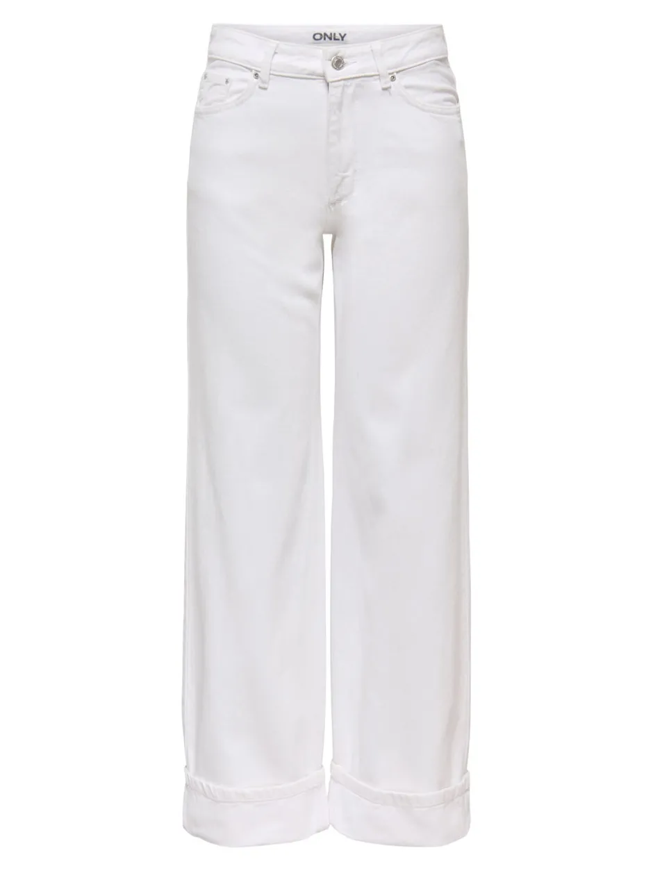 Online ONLELLA Mellemhøj talje Wide leg fit Jeans Dame Jeans|Jeans