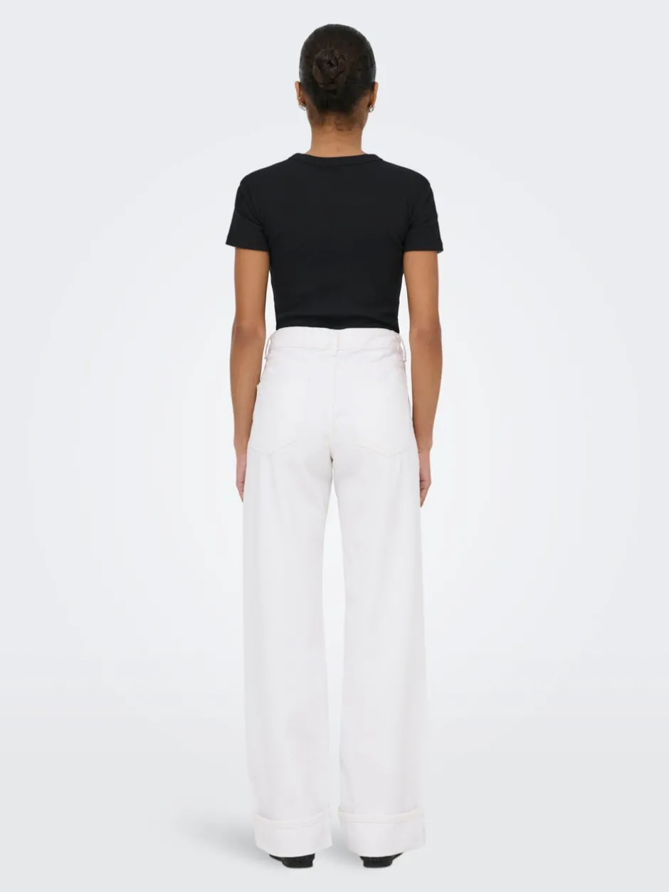 Online ONLELLA Mellemhøj talje Wide leg fit Jeans Dame Jeans|Jeans