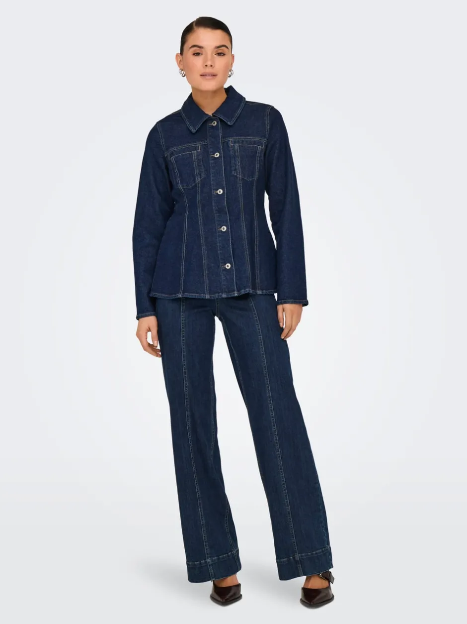 Outlet ONLELLE Denimjakke Dame Jakker Og Frakker|Double Denim