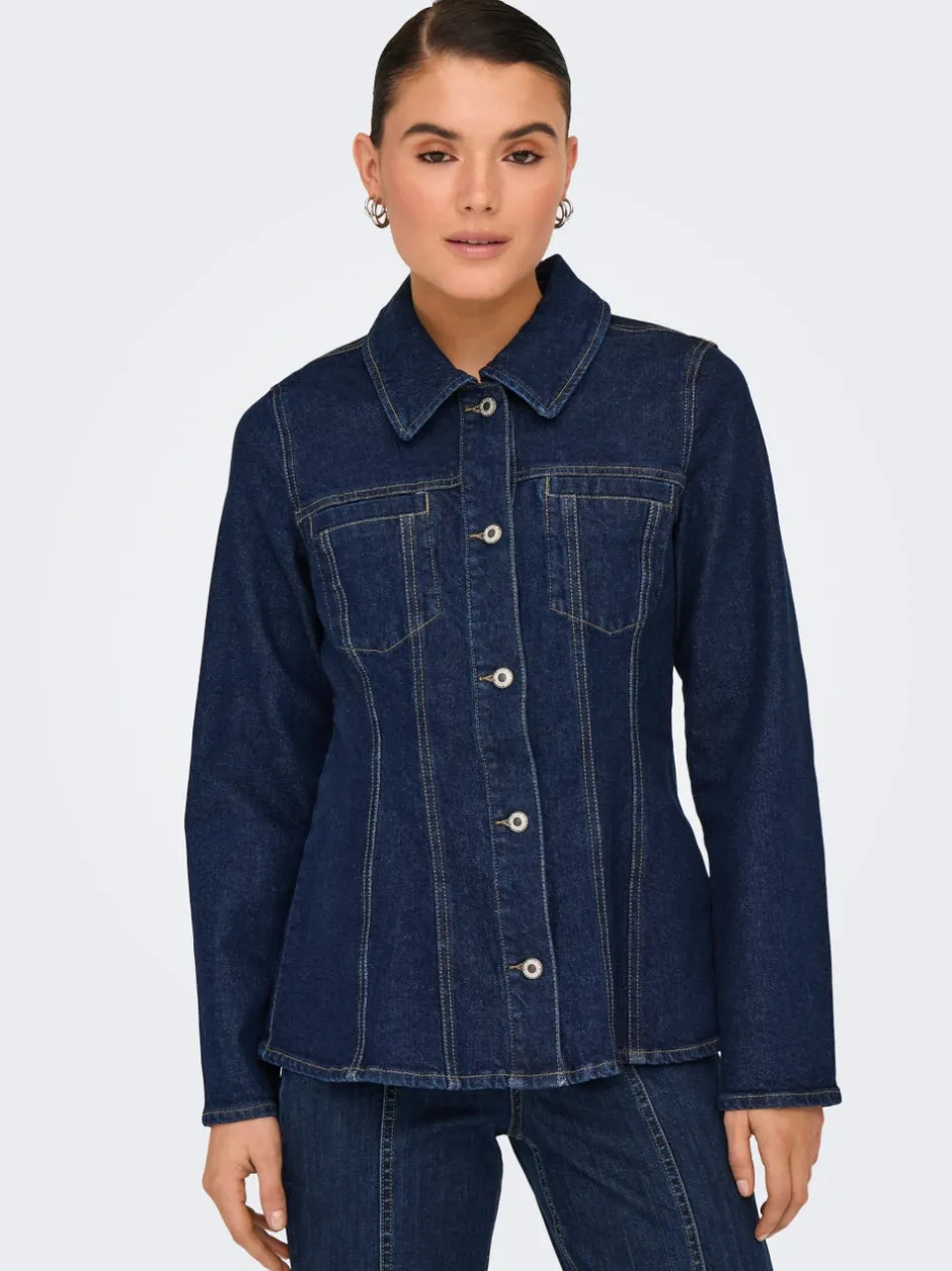 Outlet ONLELLE Denimjakke Dame Jakker Og Frakker|Double Denim