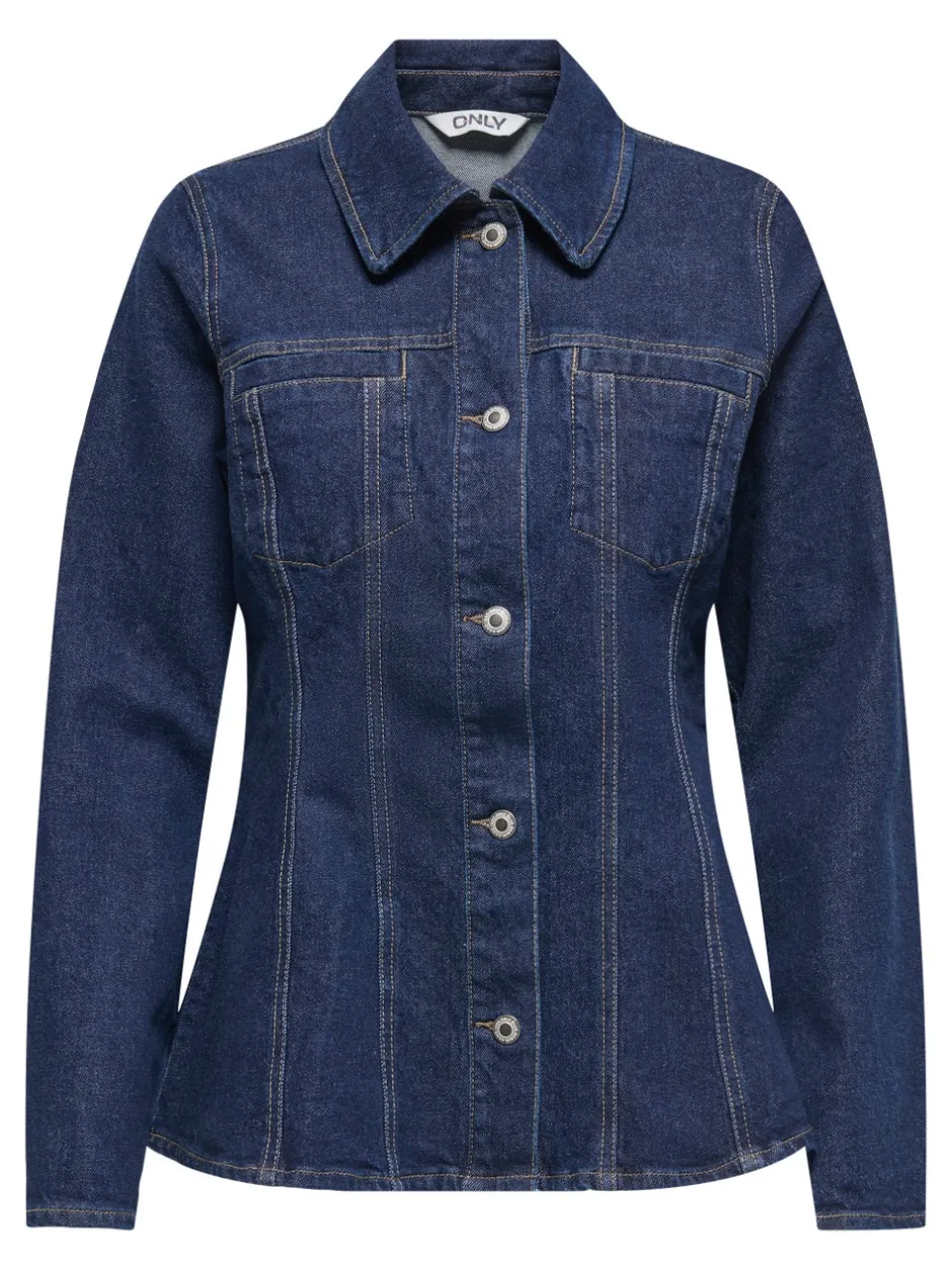Outlet ONLELLE Denimjakke Dame Jakker Og Frakker|Double Denim