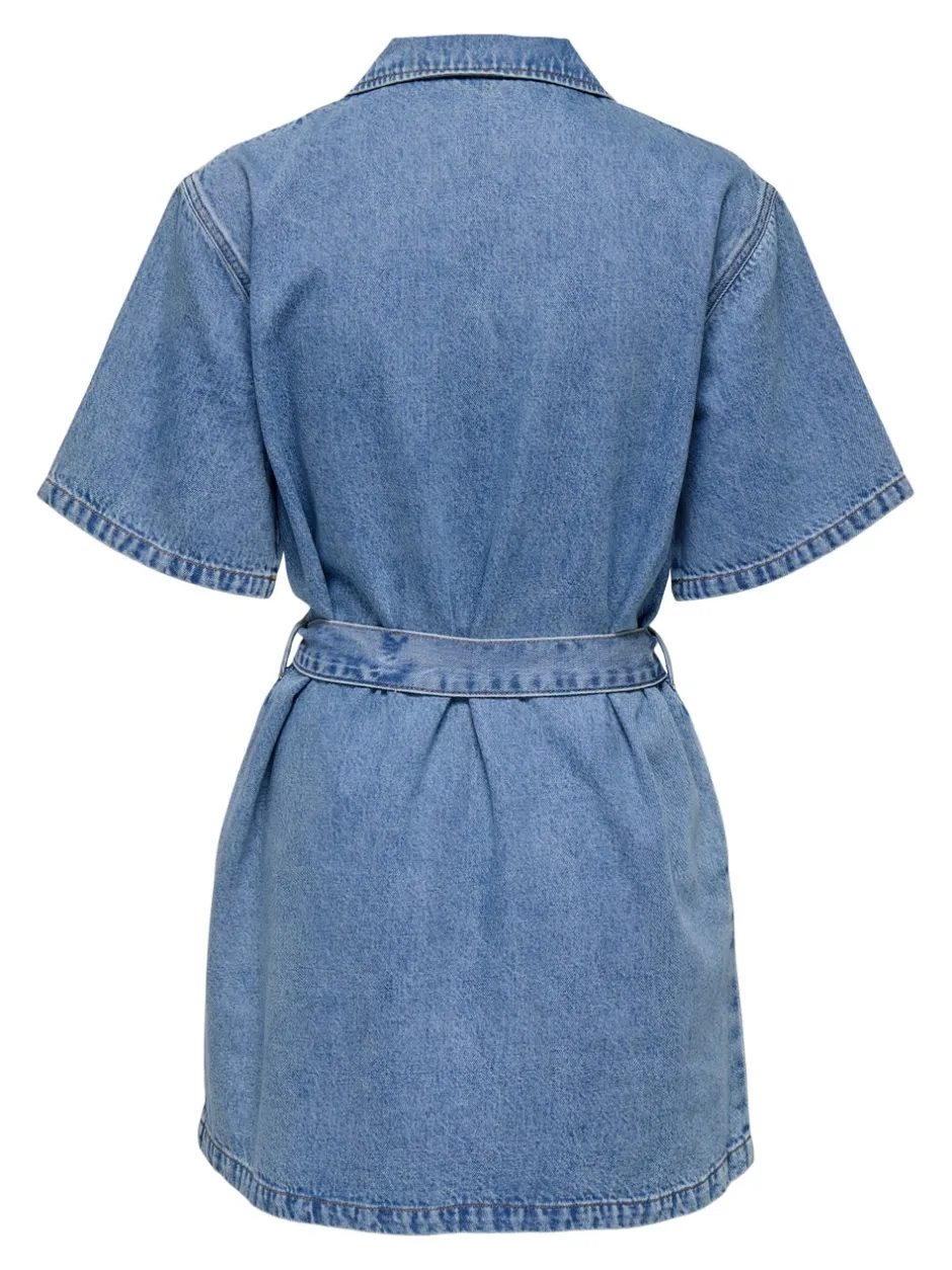 Hot ONLELLIE Kort kjole Dame Kjoler|Double Denim