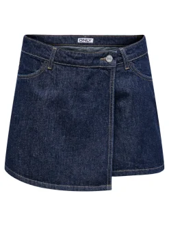 Sale ONLELVIRA Regular fit Skorts Dame Nederdele|Denimnederdele