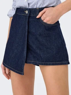 Sale ONLELVIRA Regular fit Skorts Dame Nederdele|Denimnederdele