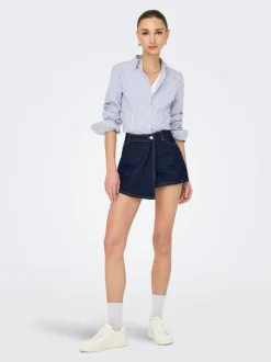 Sale ONLELVIRA Regular fit Skorts Dame Nederdele|Denimnederdele