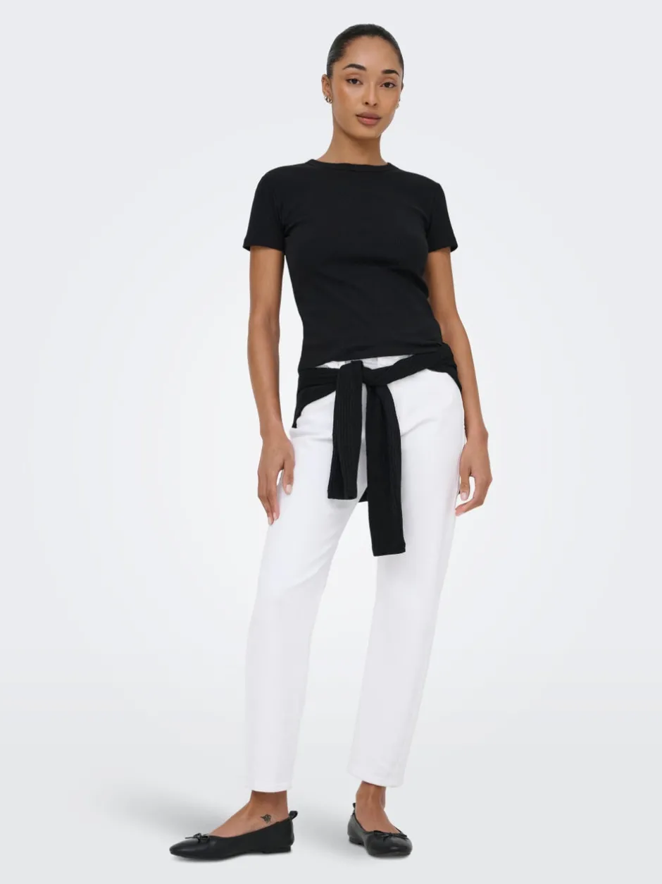 Online ONLEMEL Høj talje Straight fit Ankellængde Jeans Dame Jeans|Jeans
