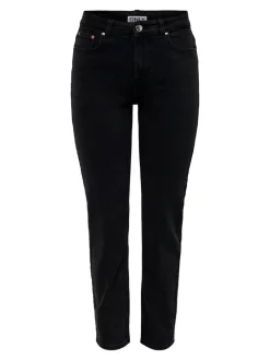 Discount ONLEMEL Høj talje Straight fit Ankellængde Jeans Dame Jeans|Jeans