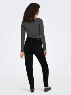 Discount ONLEMEL Høj talje Straight fit Ankellængde Jeans Dame Jeans|Jeans