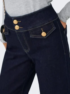 Discount ONLEMILIA Høj talje Bred pasform - beskåret Jeans Dame Jeans|Jeans