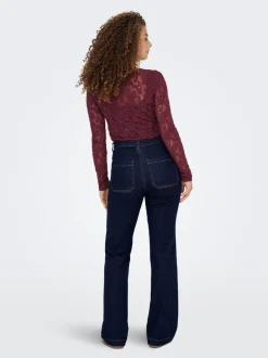 Best ONLEMILY Høj talje Flared fit Jeans Dame Jeans|Jeans