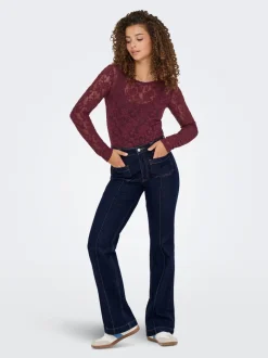 Best ONLEMILY Høj talje Flared fit Jeans Dame Jeans|Jeans