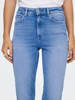 Best ONLEMILY Høj talje Straight fit Ankellængde Jeans Dame Jeans|Jeans