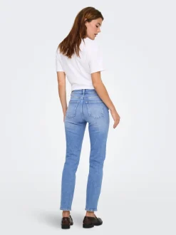 Best ONLEMILY Høj talje Straight fit Ankellængde Jeans Dame Jeans|Jeans