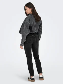 Discount ONLEMILY Høj talje Straight fit Ankellængde Jeans Dame Jeans|Jeans