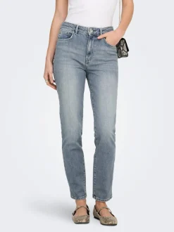 Discount ONLEMILY Høj talje Straight fit Ankellængde Jeans Dame Jeans|Jeans