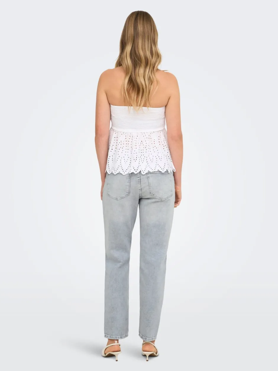 Hot ONLEMILY Høj talje Straight fit Ankellængde Jeans Dame Jeans|Jeans