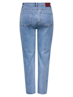 Clearance ONLEMILY Høj talje Straight fit Cropped Jeans Dame Jeans|Jeans