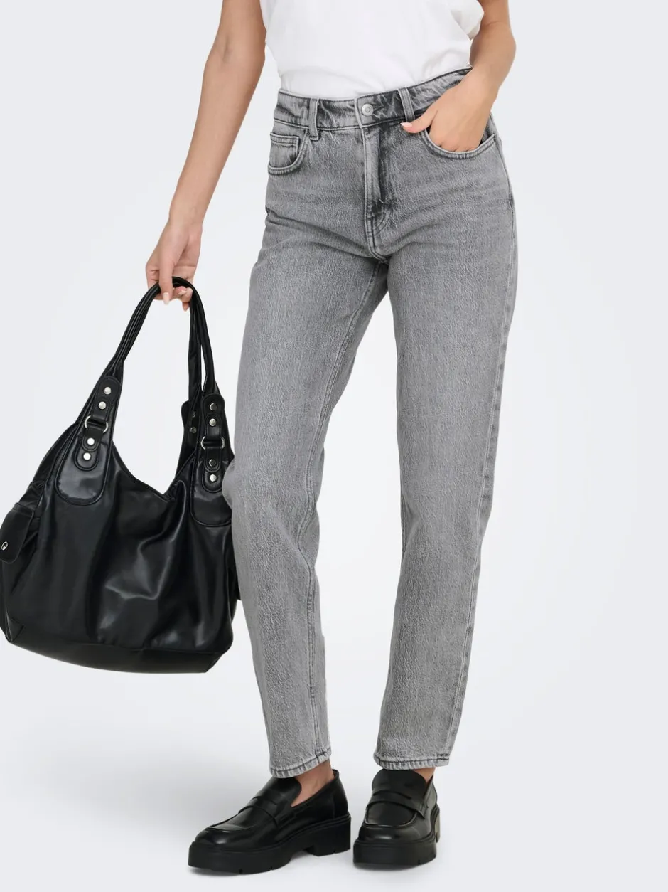 Online ONLEMILY Høj talje Straight fit Ankellængde Jeans Dame Jeans|Jeans