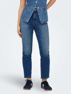 Best ONLEMILY Høj talje Straight fit Ankellængde Jeans Dame Jeans|Jeans