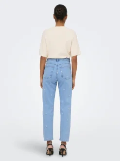 Discount ONLEMILY Høj talje Straight fit Ankellængde Jeans Dame Jeans|Jeans