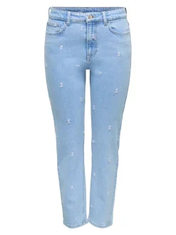 Discount ONLEMILY Høj talje Straight fit Ankellængde Jeans Dame Jeans|Jeans