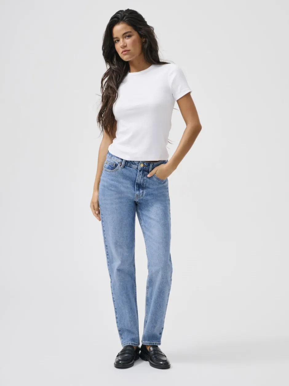 Clearance ONLEMILY Høj talje Straight fit Ankellængde Jeans Dame Jeans|Jeans
