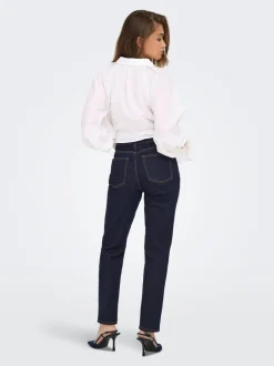 Outlet ONLEMILY Høj talje Straight fit Ankellængde Jeans Dame Jeans|Jeans