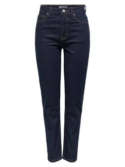 Outlet ONLEMILY Høj talje Straight fit Ankellængde Jeans Dame Jeans|Jeans