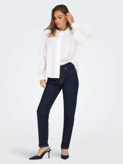 Outlet ONLEMILY Høj talje Straight fit Ankellængde Jeans Dame Jeans|Jeans