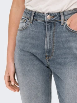 Discount ONLEMILY Høj talje Straight fit Ankellængde Jeans Dame Jeans|Jeans