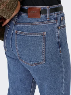 Online ONLEMILY Høj talje Straight fit Cropped Jeans Dame Jeans|Jeans