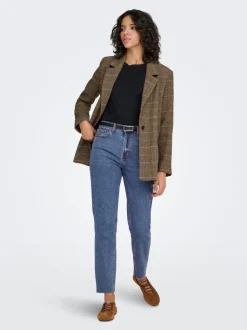 Online ONLEMILY Høj talje Straight fit Cropped Jeans Dame Jeans|Jeans