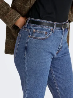 Online ONLEMILY Høj talje Straight fit Cropped Jeans Dame Jeans|Jeans
