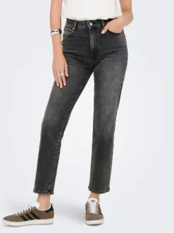 ONLEMILY Høj talje Straight fit Ankellængde Jeans Dame Jeans|Jeans