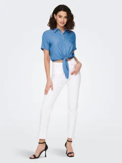 Hot ONLEMILY Høj talje Straight fit Ankellængde Jeans Dame Jeans|Jeans